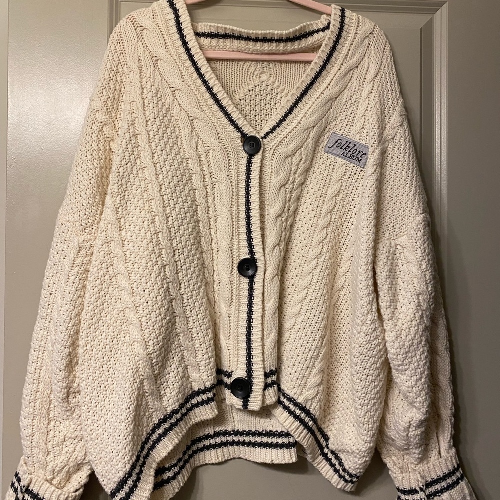 Official Taylor Swift Folklore Album cardigan XL/2X